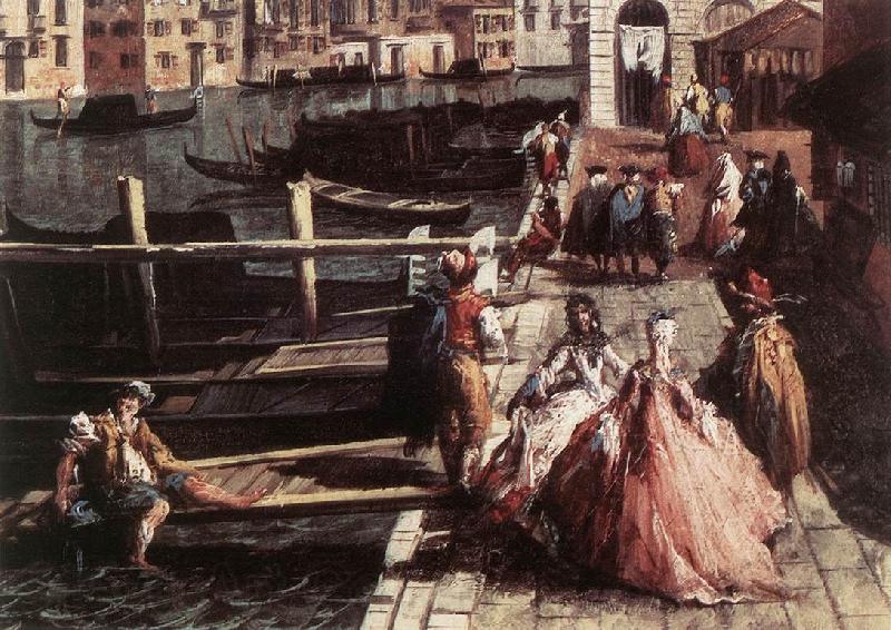 MARIESCHI, Michele The Grand Canal at San Geremia (detail) sg Spain oil painting art
